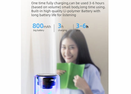 Fineblue MK-22 TWS Magnetic Absorption Bluetooth Speaker With LED Light Speaker