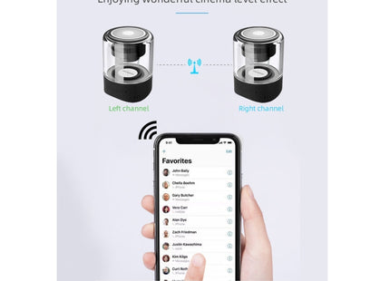 Fineblue MK-22 TWS Magnetic Absorption Bluetooth Speaker With LED Light Speaker
