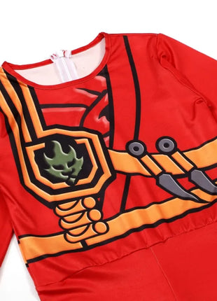 Cartoon Anime Printed Boy Ninja Costume Game Mask and Ninja Fork Accessory Set Halloween Set Party Funny Set for Boys and Girls