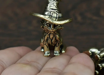 Pure Brass Rooster Figurine - Intricate Golden Animal Brass Home Decor