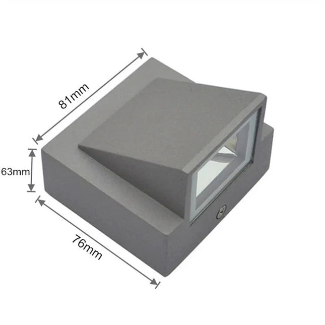 Waterproof IP65 Outdoor Wall Light Aluminium 5W LED Wall Lamp