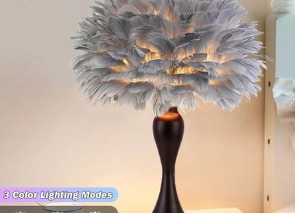 Feather Table Lamp LED Night Light  Modern Creative