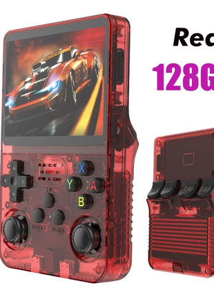 128GB Open Source R36S Video Game Console Linux System 3.5 Inch IPS Screen Orange Portable Pocket Video Player 64GB best Games