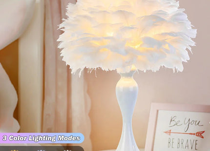 Feather Table Lamp LED Night Light  Modern Creative