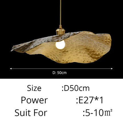 Lotus Leaf Chandelier Kitchen Retro Creative Light