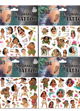 1/4/8pcs Moana Party Favor Temporary Tattoos Stickers Birthday Party Supplies Decorations Gifts for Boys Girls Classroom Rewards