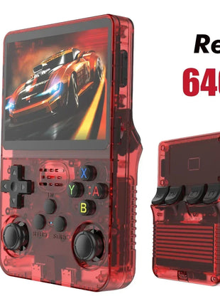 128GB Open Source R36S Video Game Console Linux System 3.5 Inch IPS Screen Orange Portable Pocket Video Player 64GB best Games