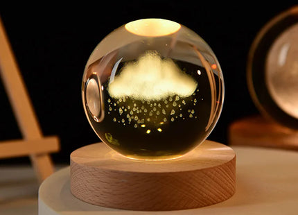 3D Crystal ball Planet Night Light