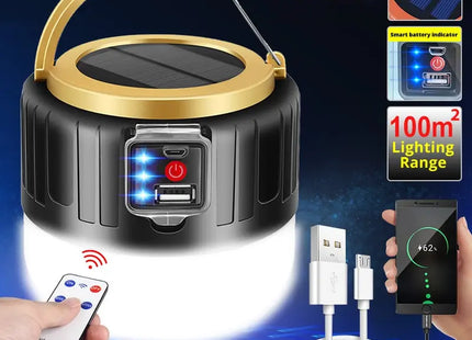 Outdoor Solar LED Camping Lights USB Rechargeable
