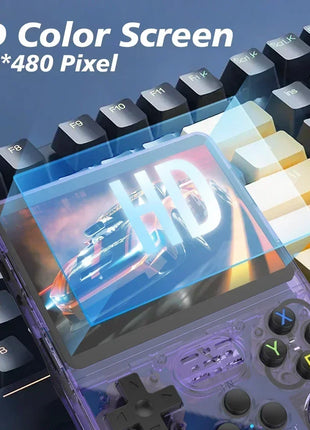 128GB Open Source R36S Video Game Console Linux System 3.5 Inch IPS Screen Orange Portable Pocket Video Player 64GB best Games