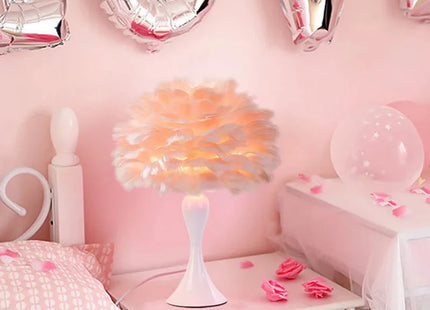 Feather Table Lamp LED Night Light  Modern Creative