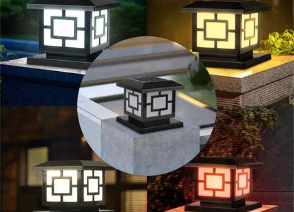 LED Solar Outdoor Light Pillar Solar Lights Waterproof