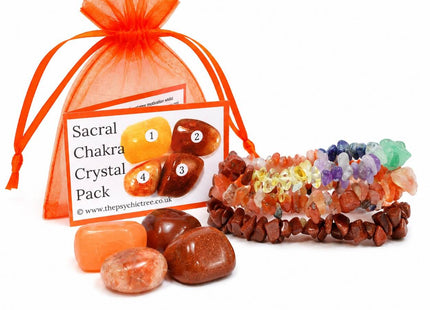 Sacral Chakra Healing Crystals & Bracelets Collection