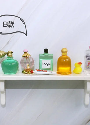 1/12 Dollhouse DIY Emulation Mini Perfume Package Model Miniature Items Dolls House Accessories Makeup Ornaments Toys for Girls