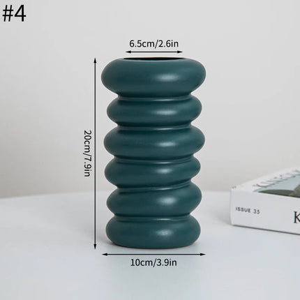 1PC Plastic Spiral White Vase Hydroponic Pot