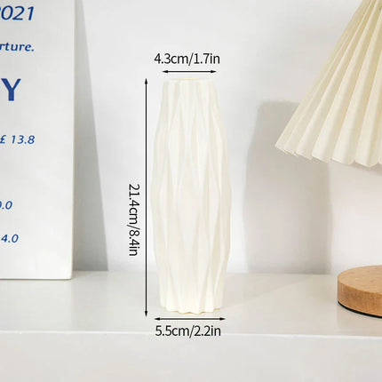 1PC Plastic Spiral White Vase Hydroponic Pot