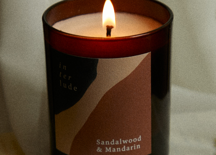 Sandalwood & Mandarin Scented Candle