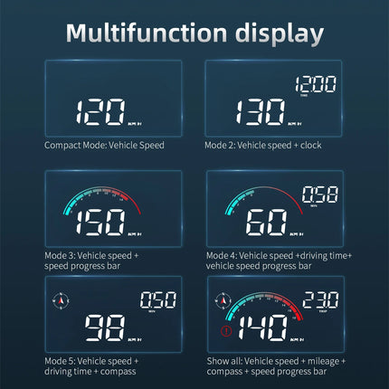 AD Head Up Display Windshield Projector M22 Car GPS HUD Universal Digital GPS Speedometer Km/h LCD Projection On Glass Car Speed