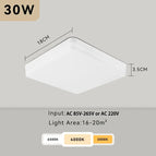 Square 30W 1pcs / Warm White | 220V Voltage