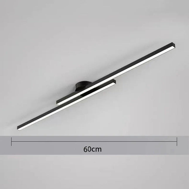 Long Aluminium LED Ceiling Light Modern Creative Design