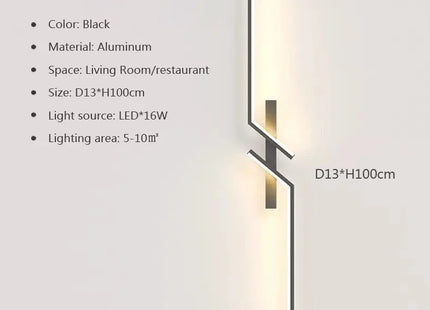 LED Wall Lamp Modern Minimalist Strip Wall Decor Lights