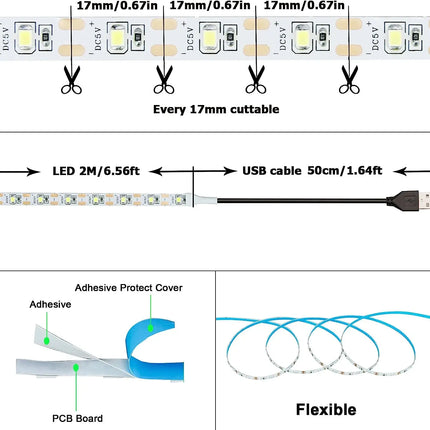 White Warm White LED Strip Light