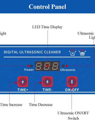 0.8L 1.3L Digital Ultra sonic Cleaning Machine Home Watch Ultrasound Cleaner Bath Toys Washer for Jewelry Rings Dental Glasses