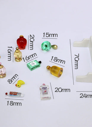 1/12 Dollhouse DIY Emulation Mini Perfume Package Model Miniature Items Dolls House Accessories Makeup Ornaments Toys for Girls