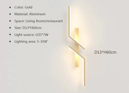 LED Wall Lamp Modern Minimalist Strip Wall Decor Lights