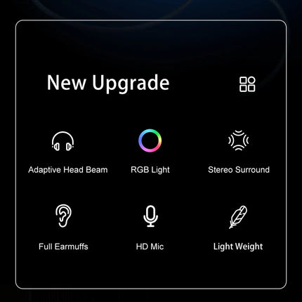ONIKUMA RGB Gaming Headphones with HD Flexible Mic 3.5mm Gaming Headsets For PC Xbox PS4 PS5 Switch Computer Games