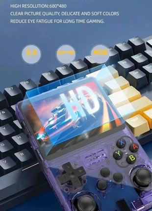 ARKOS R36S Retro Handheld Video Game Console Linux System 3.5 Inch IPS Screen R35s Plus Portable Pocket Video Player 64GB 128GB