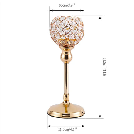 Metal Candle Holders Candlestick Crystal