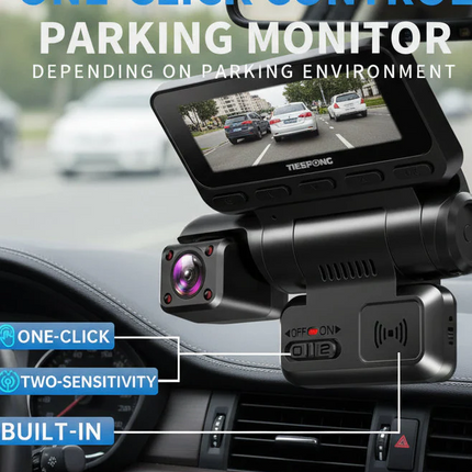 Car dash camera with advanced parking radar assistance