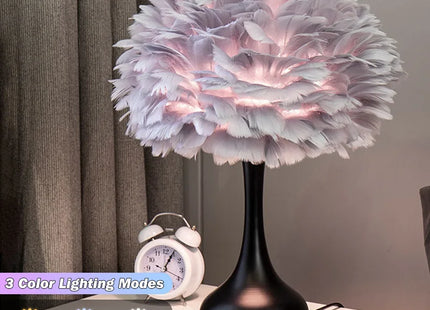 Feather Table Lamp LED Night Light  Modern Creative