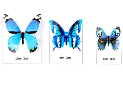 12Pcs Fashion 3D Luminous Butterfly Creative Wall Sticker
