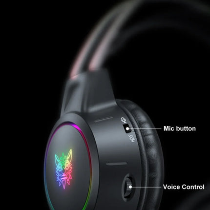 ONIKUMA RGB Gaming Headphones with HD Flexible Mic 3.5mm Gaming Headsets For PC Xbox PS4 PS5 Switch Computer Games