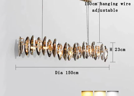 Crystal Gold Silver Designer Chandelier