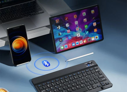 Mini Bluetooth Keyboard RGB Wireless Keyboard 10 inch Backlit Keyboard Backlight Touchpad Keyboard for IOS Android Windows iPad