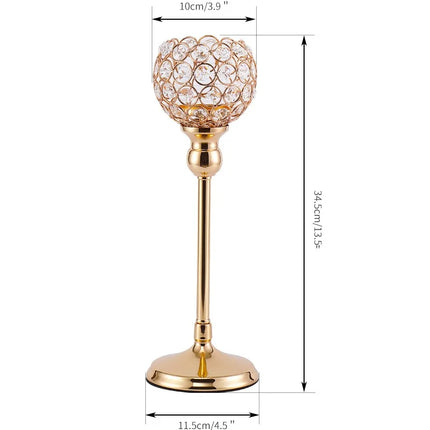 Metal Candle Holders Candlestick Crystal