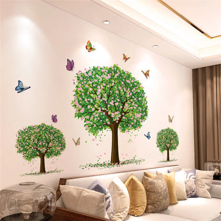 DIY Purple Lavender Living Room Wall Stickers Decoration
