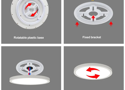 220V LED Ceiling Light Dimmable With Remote Control RGB 3000K-6500K Round Lamp