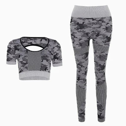 Fitness Leggings Set - High-Quality Polyester Athletic Wear for Women
