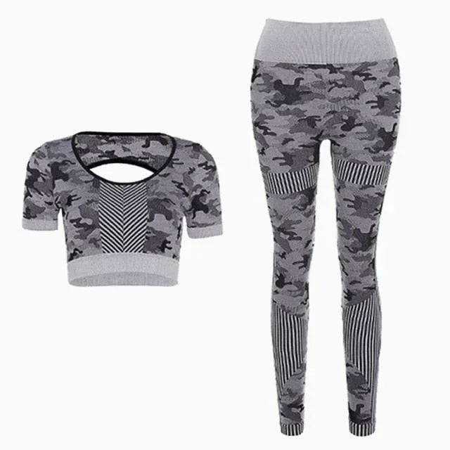 Fitness Leggings Set - High-Quality Polyester Athletic Wear for Women