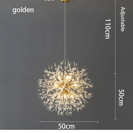 Modern Sky Star Fireball Crystal Pendant LED Lighting