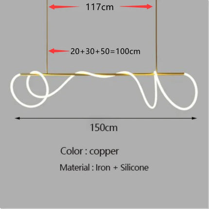 Modern Long Hose Led Ceiling Chandelier