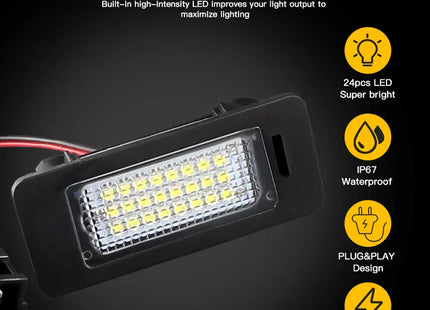 LED License Number Plate Lights Bulb For Audi