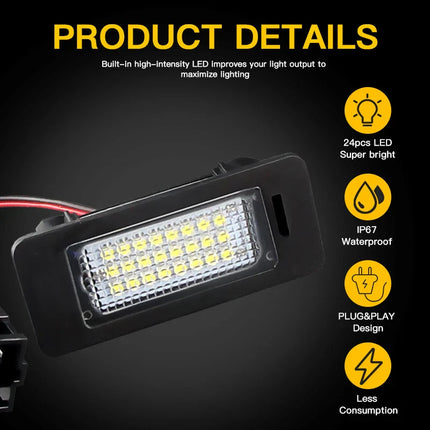 Led License Number Plate Lights Bulb For Audi