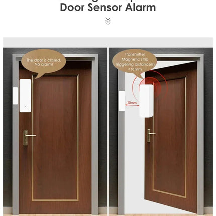 Smart Home Wireless Door Detector Door Open / Closed Alarm System for Alexa Google