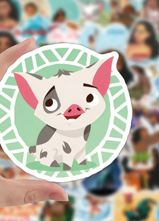 10/30/50pcs Disney Cartoon Moana Stickers Waterproof Decals Laptop Motorcycle Phone Notebook Decoration Anime Sticker Kids Toy
