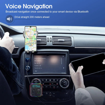 18W QC3.0 Fast Charge Bluetooth 5.0 FM Transmitter